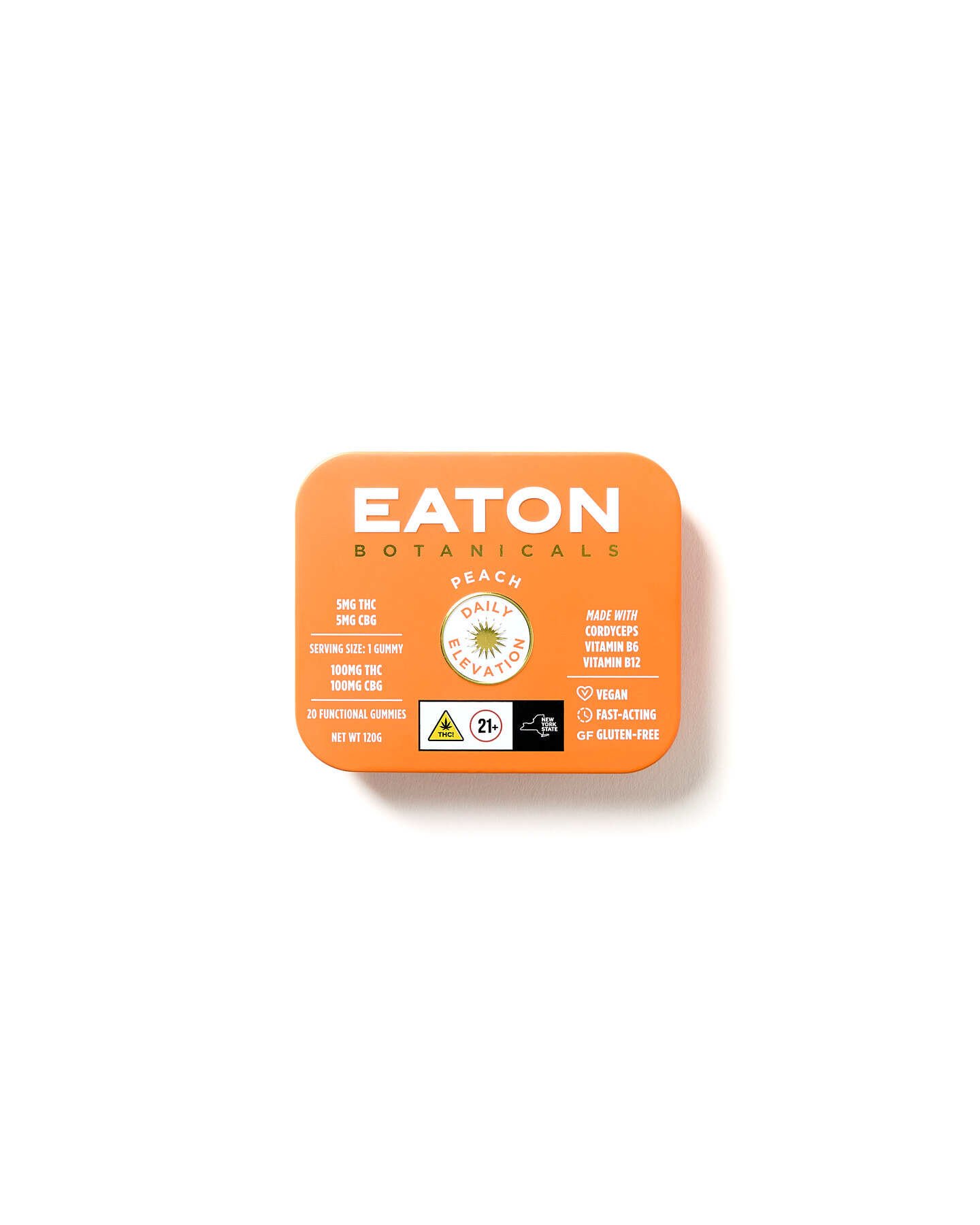 Eaton Botanicals - Peach - overhead face