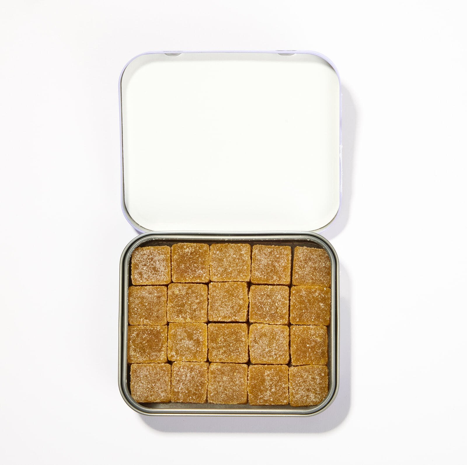  Open tin of Serenity Now microdose THC gummies  